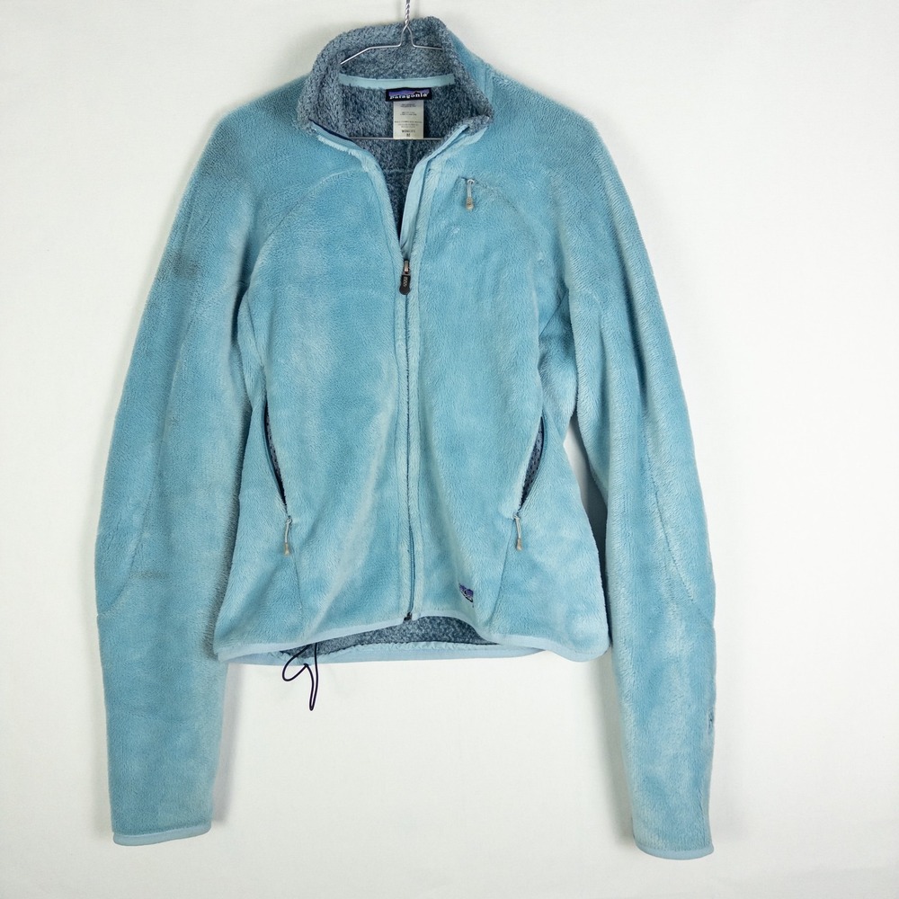 Patagonia R2 Fleece Full Zip Jacket Womens M Light Blue Gorpcore Outdoor Alpine